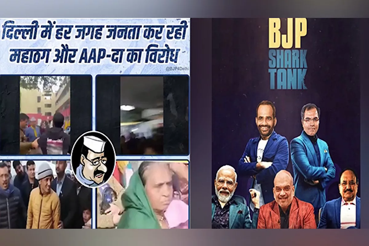 Video wars hits Delhi Polls, BJP dubs Kejriwal “Mahathug”, AAP hits back with “Shark Tank: BJP version” video