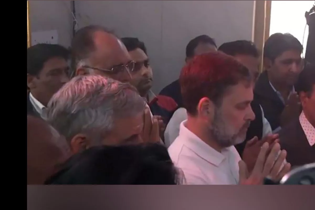 Delhi Assembly polls: Lok Sabha LoP Rahul Gandhi offers prayers at Valmiki Temple