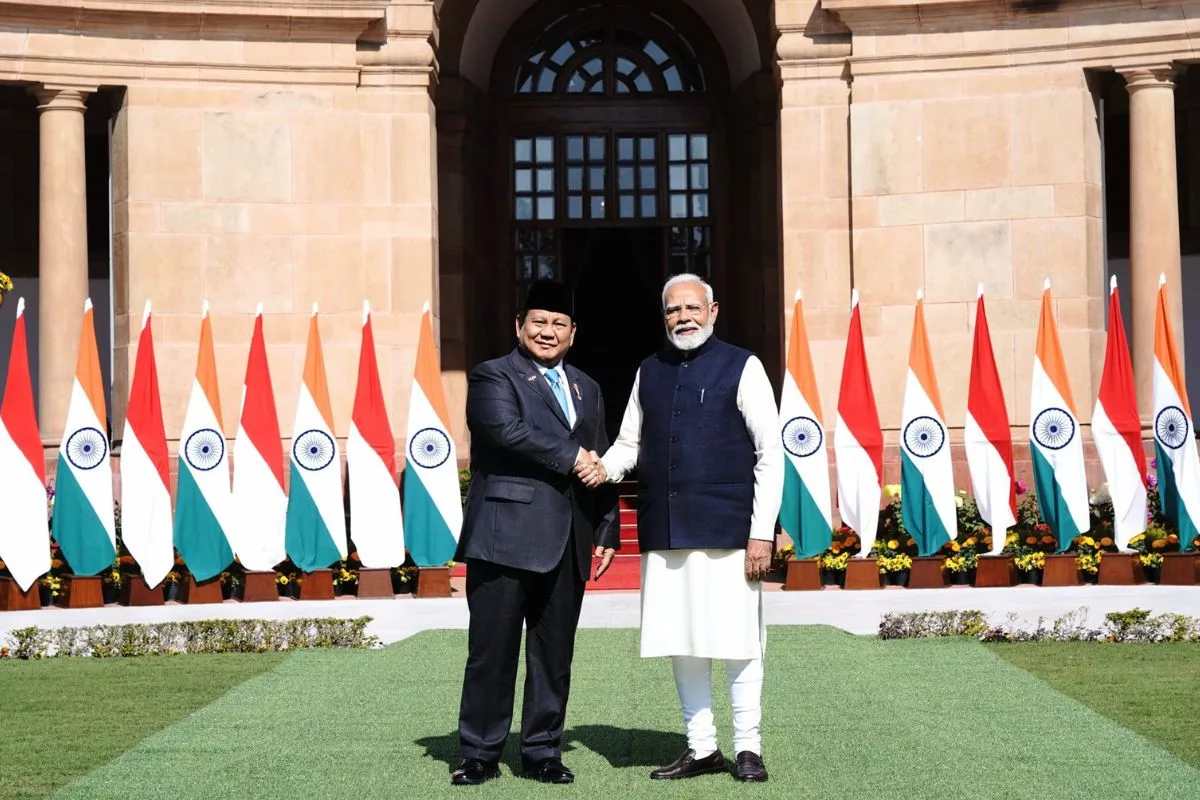 Modi meets Indonesian President Prabowo Subianto at Hyderabad House in Delhi