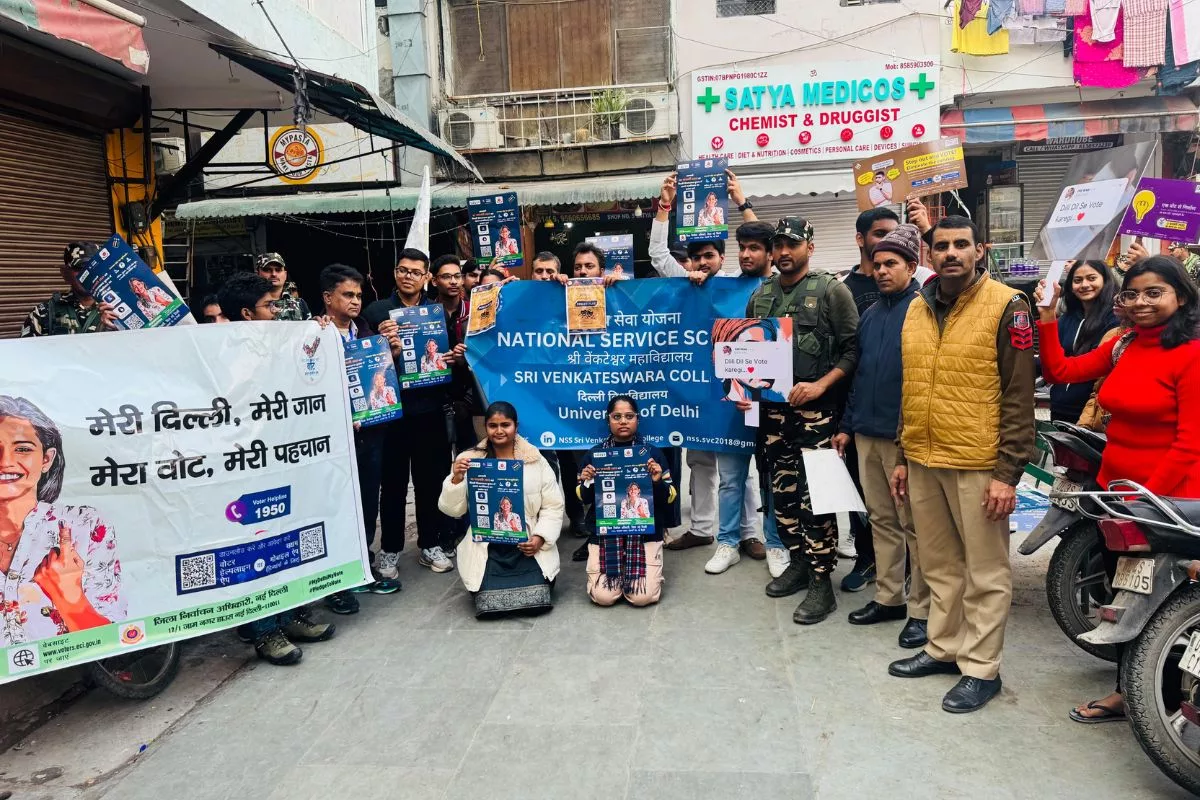 Delhi Police conducts voter awareness campaign in city