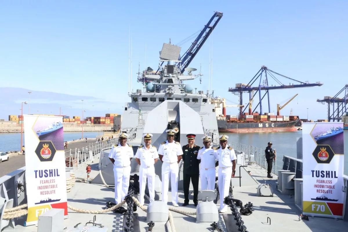 INS Tushil strengthens India-Namibia maritime ties with historic visit to Walvis Bay