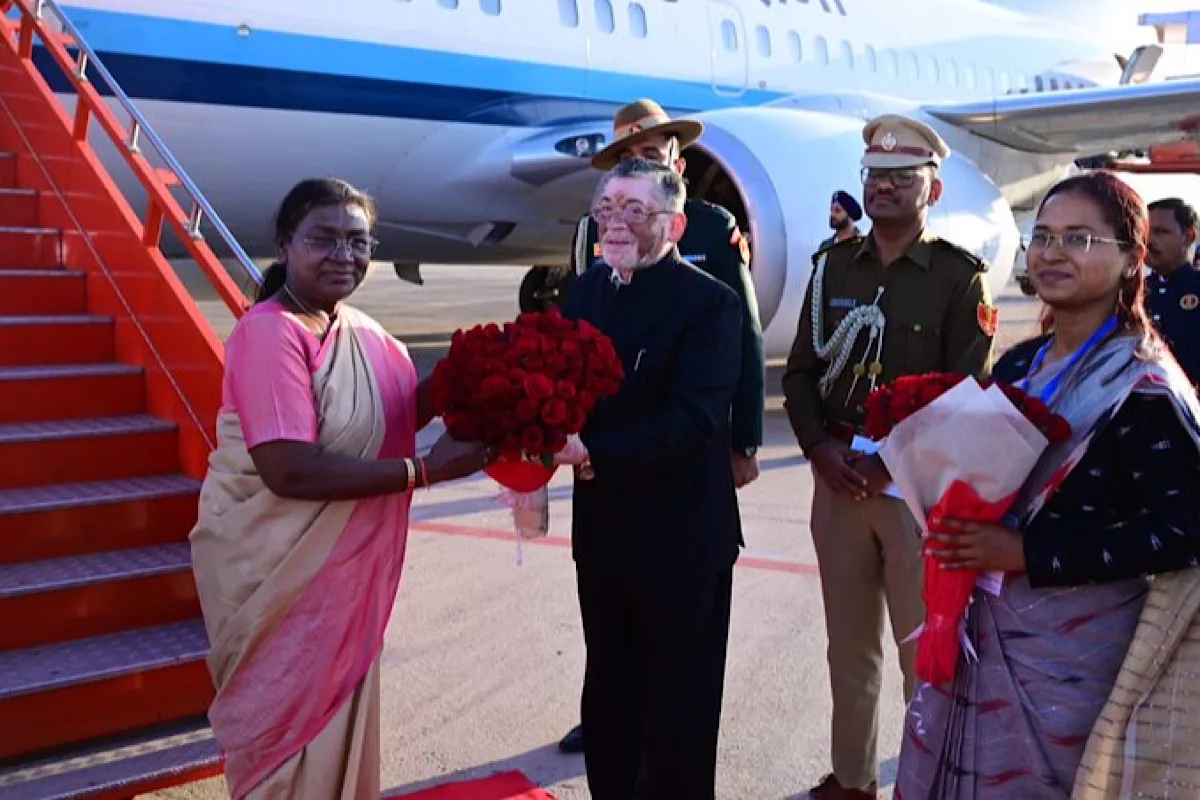 President Droupadi Murmu arrives in Ranchi for two-day visit