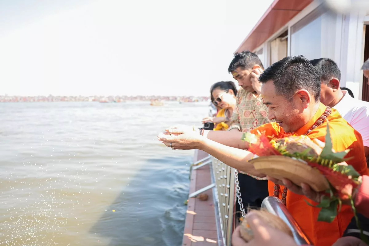 Sikkim CM takes holy dip at Sangam during Mahakumbh-2025