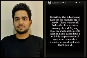 Samay Raina deletes India’s Got Latent videos; calls controversy “too much for me to handle”