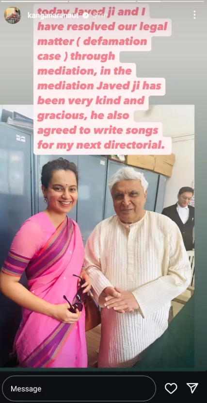 Kangana Ranaut's Instagram story