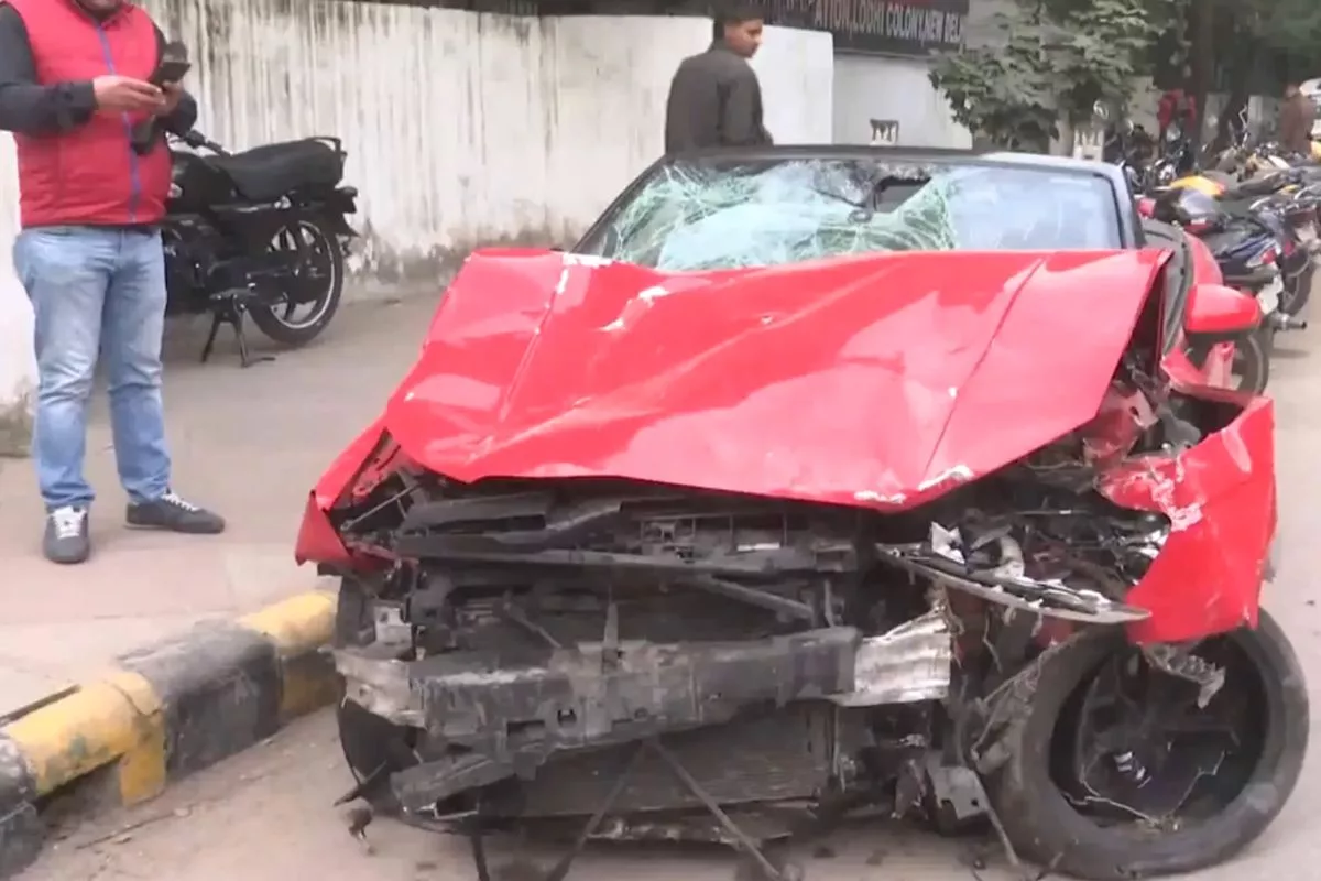 Luxury car hits scooty in South Delhi, two injured