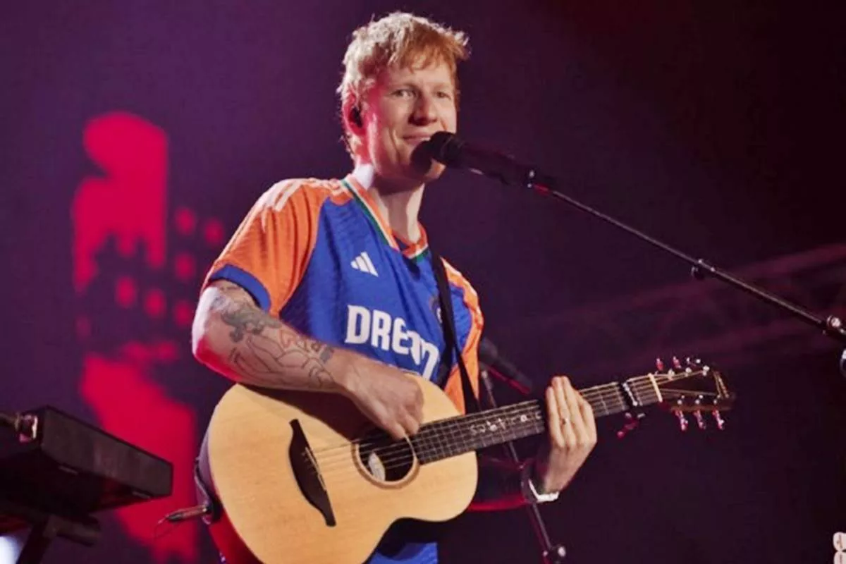 Ed Sheeran sets stage on fire in Gurugram sporting team India jersey