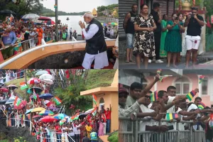 India connection! Mauritians thronged streets to catch glimpse of PM Modi on way to Ganga Talao