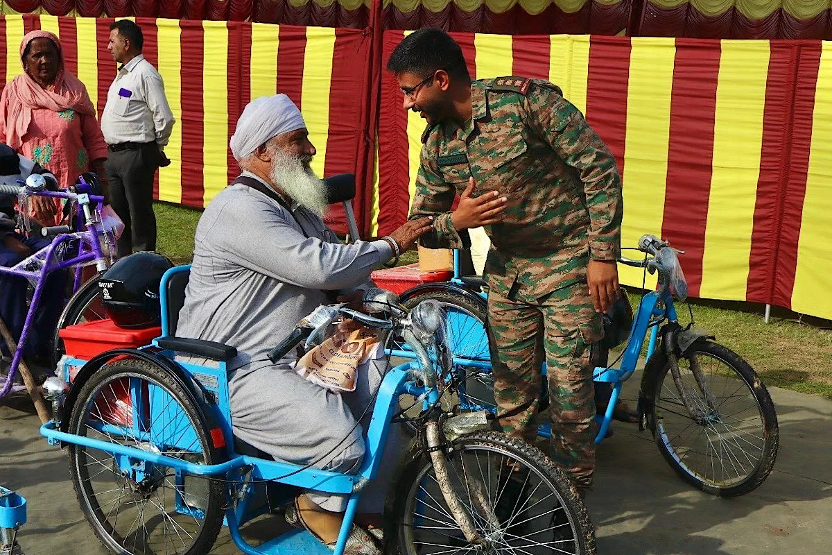 Army’s Tiger Division provides specially-abled people in border areas with assistive devices