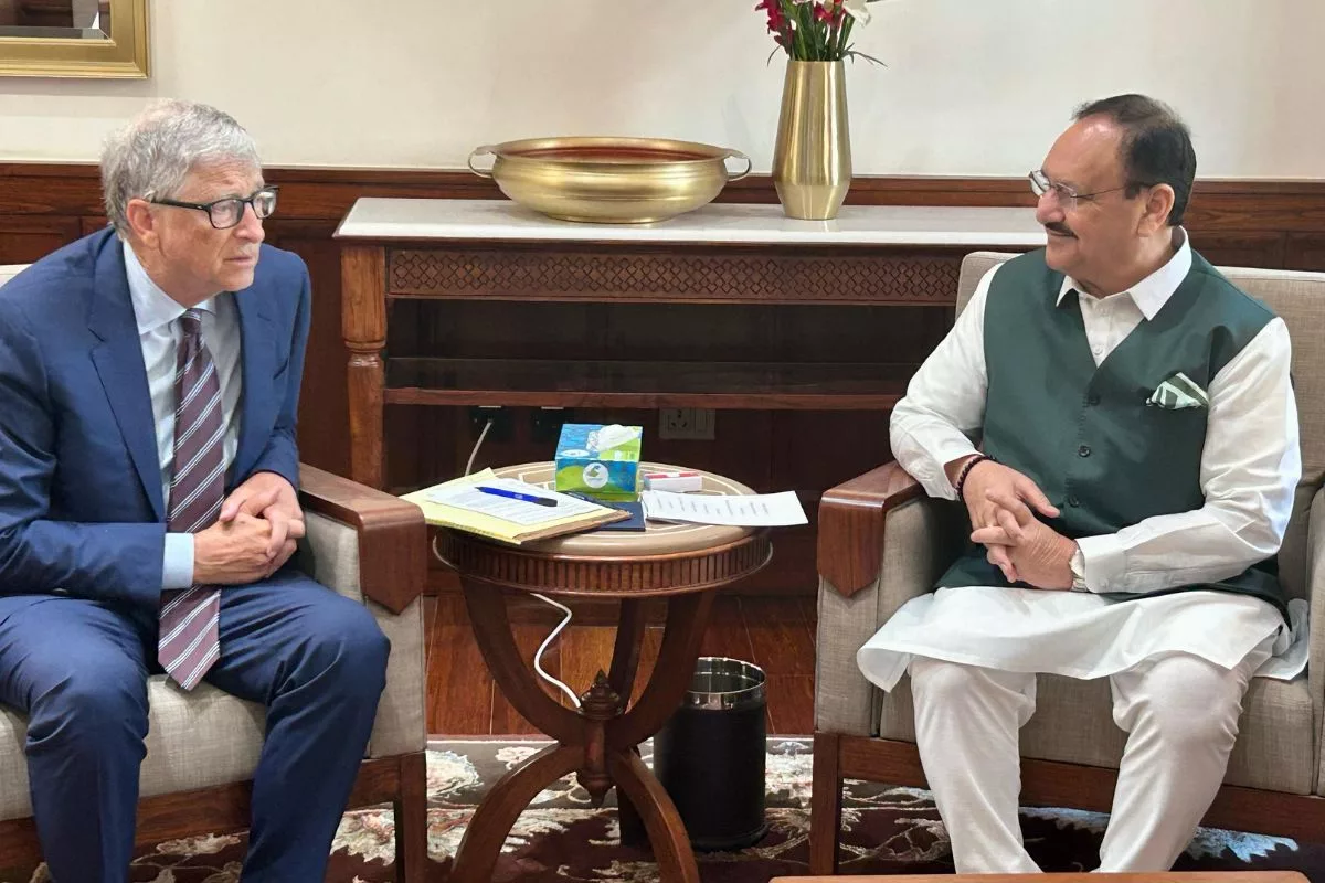 Nadda discusses India’s healthcare with Bill Gates, acknowledges his contribution