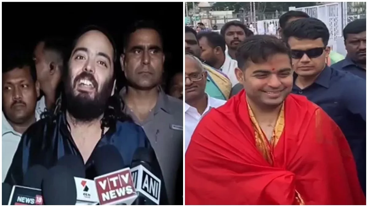 After Anant’s padyatra in Dwarka, Akash Ambani seeks blessings at Tirupati