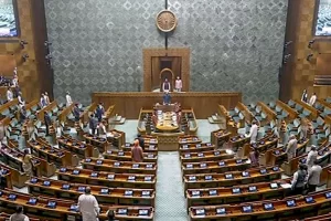 Lok Sabha adjourned till 2 pm after Samajwadi MPs raise slogans, placards inside House