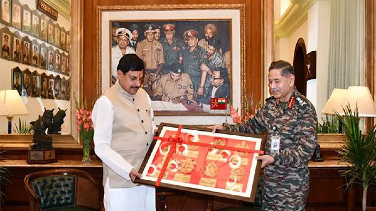 Army Chief meets MP CM Dr Yadav, his Deputy