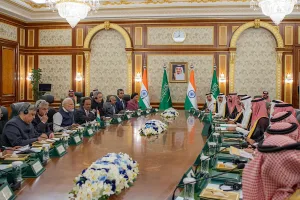 Before rushing back to India PM Modi co-chaired strategic council with Saudi Crown Prince