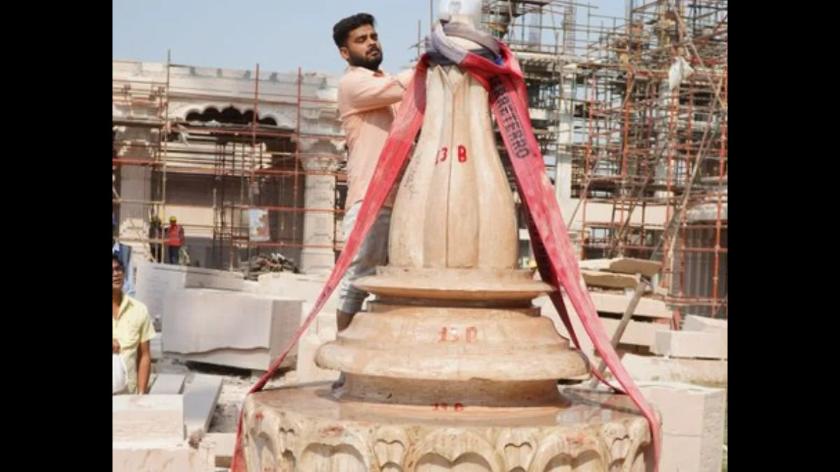 Kalash installed atop Ram temple in Ayodhya