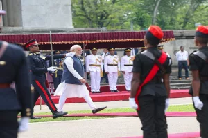 Modi gets unprecedented ceremonial welcome at Colombo’s Independence Square