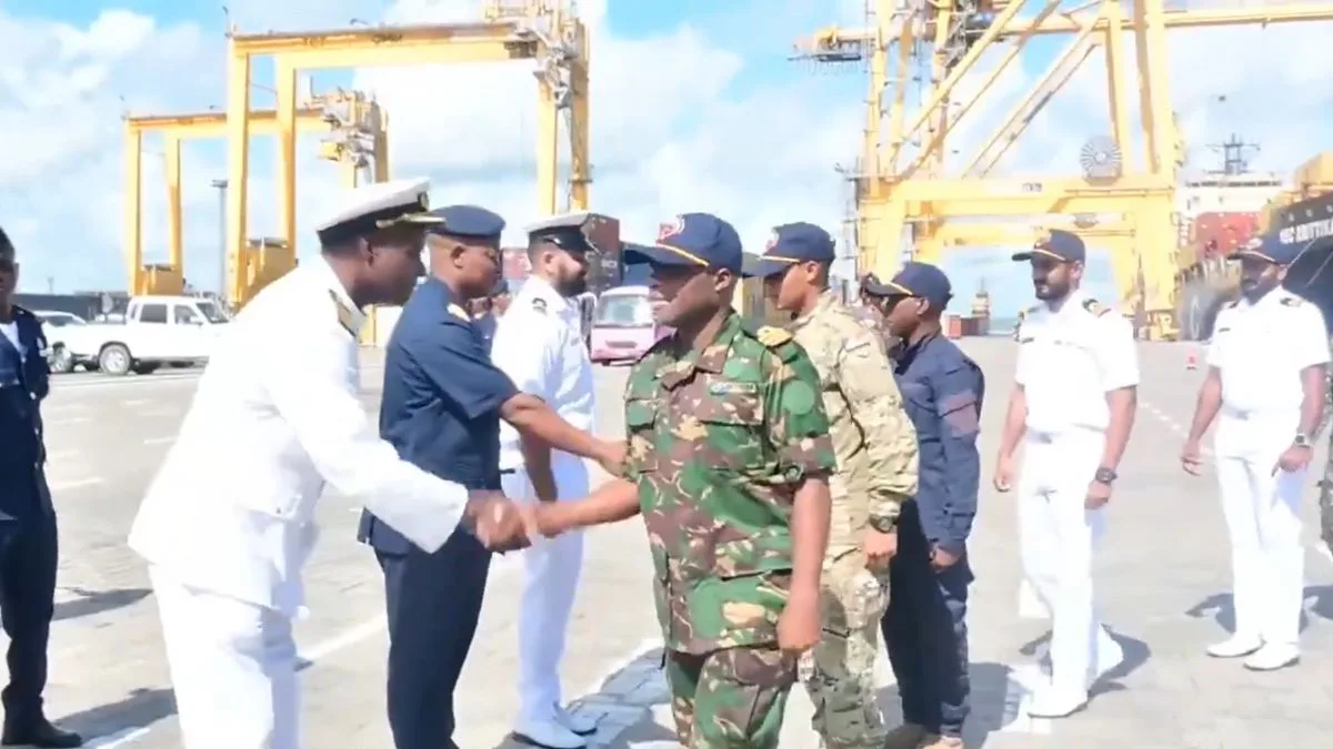 INS Sunayna arrives in Mozambique under SAGAR Mission